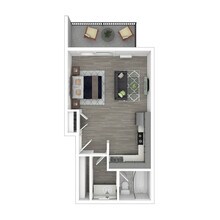 Studio U210 floor plan