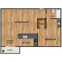 1X1 302 floor plan