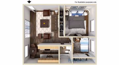 Unit AUCMGG B02E floor plan