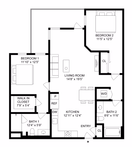 Unit 621 621 floor plan