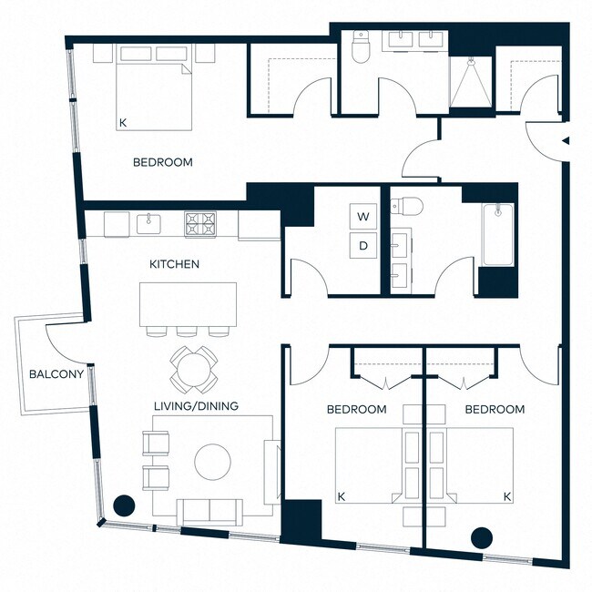 Unit 2311 1911 floor plan