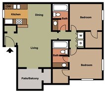 2x2AR1T3 189 floor plan