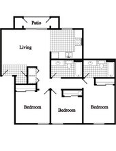 3 Bedrooms, 2 Bathrooms CO-3-109 CO-3-109 floor plan