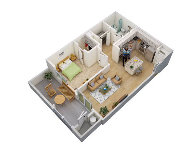 Unit 1033 2105 floor plan