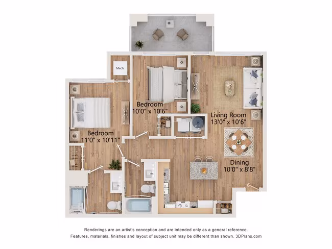 Unit 01-304 01-304 floor plan