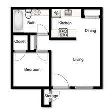 1X1-630 2149 floor plan