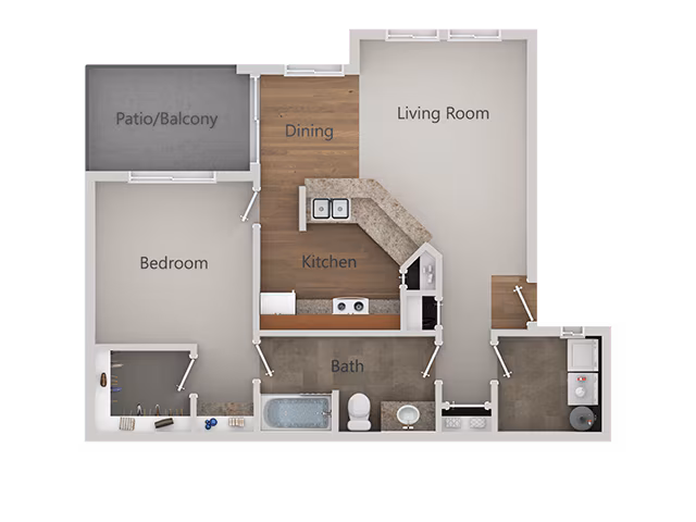 1X1 2055 floor plan