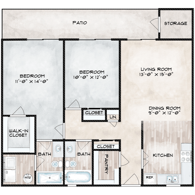 Unit 2083 1086 floor plan