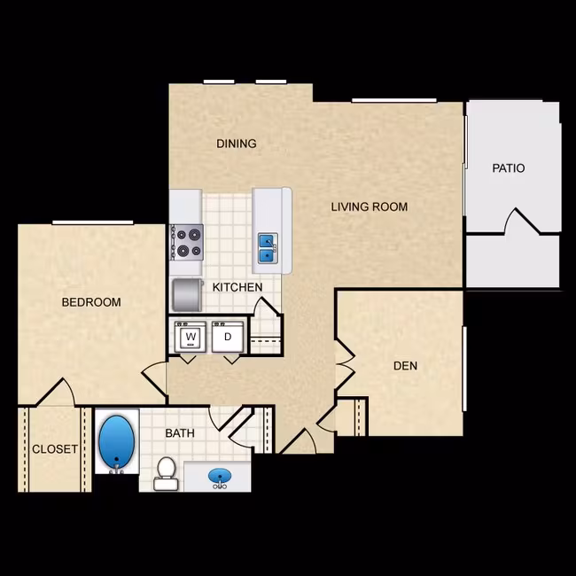Unit 1015 3040 floor plan