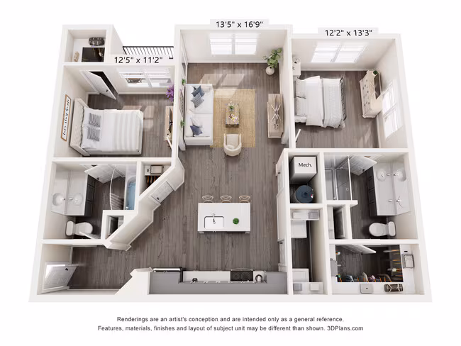 Unit U-2302 U-4303 floor plan