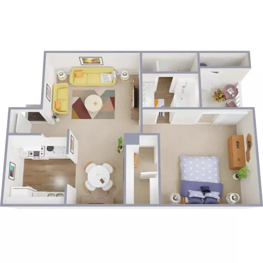 1x1 - 730sqft 202 floor plan