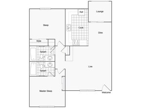 2X2S 2-109 floor plan