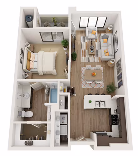 1x1-741 2053 floor plan