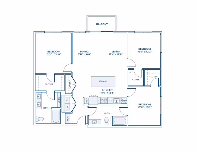 Unit 312 412 floor plan