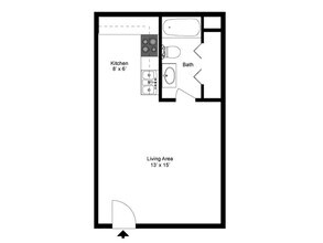 Studio A223 floor plan