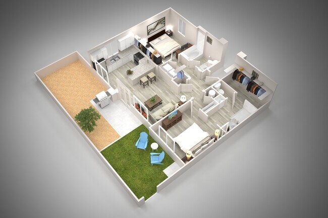Two Bedroom 245 245 floor plan