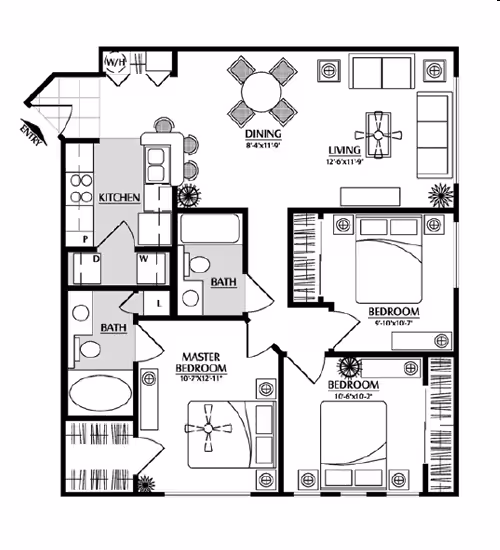 Unit 1117 2041G floor plan