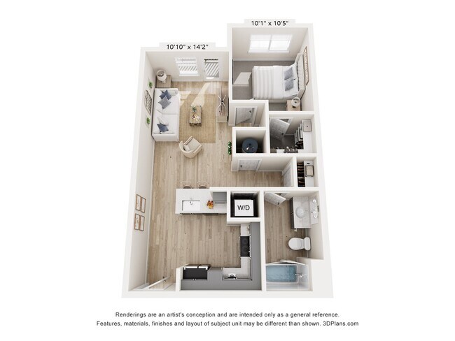 A1 2-204 floor plan