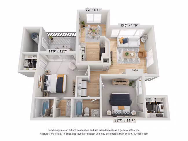 Unit 2044 1009 floor plan