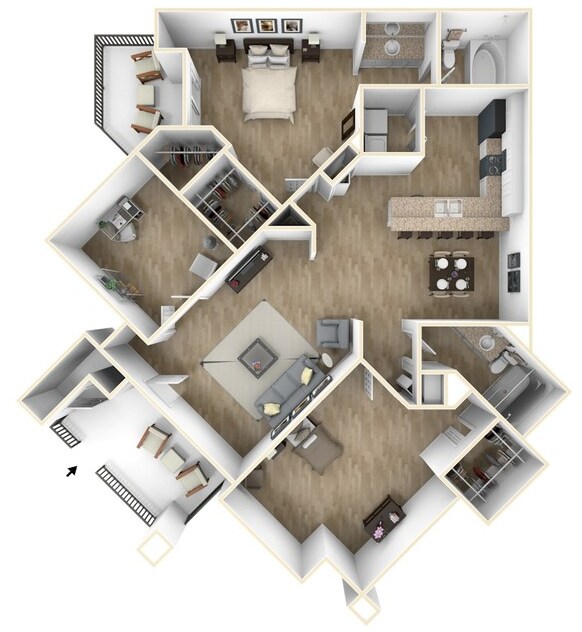 Unit 1392 2230 floor plan