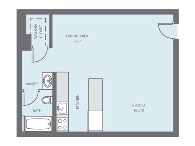 Studio 15-108 floor plan