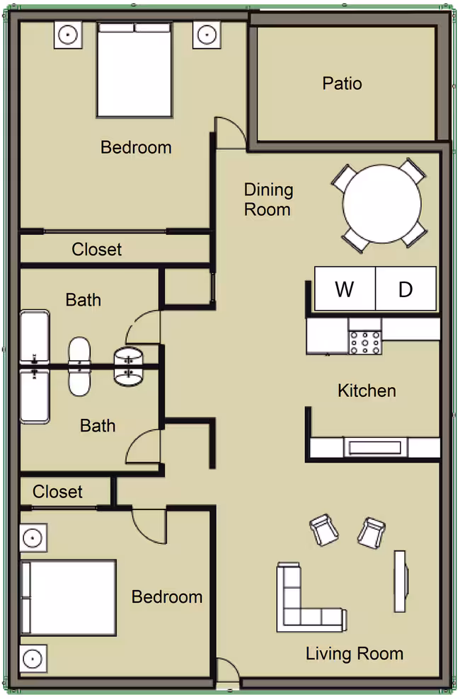 Unit 105 109 floor plan