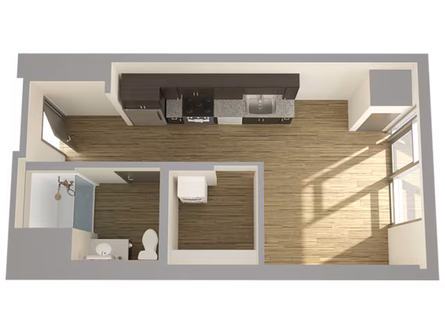 Studio Private floor plan