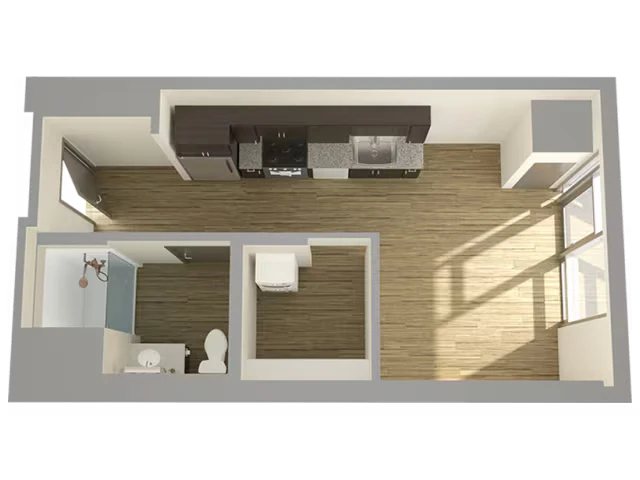 Studio Private floor plan