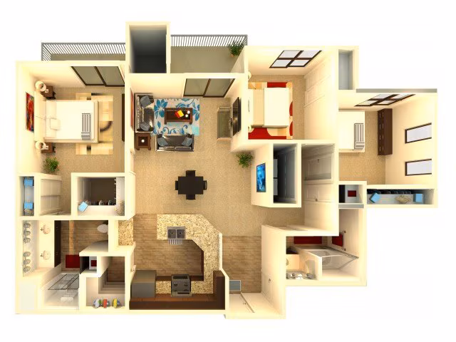 Unit S2051 S1004 floor plan