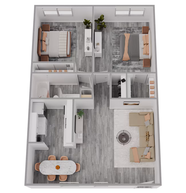 Unit C-107 F-307 floor plan