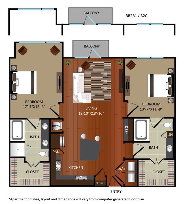 3B2B B4103 floor plan