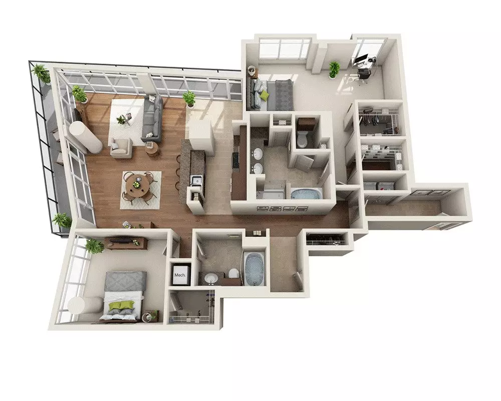 Unit 1406 1406 floor plan