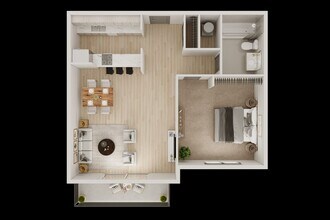 1X1 A208 floor plan
