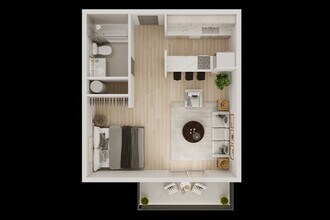 Studio A105 floor plan