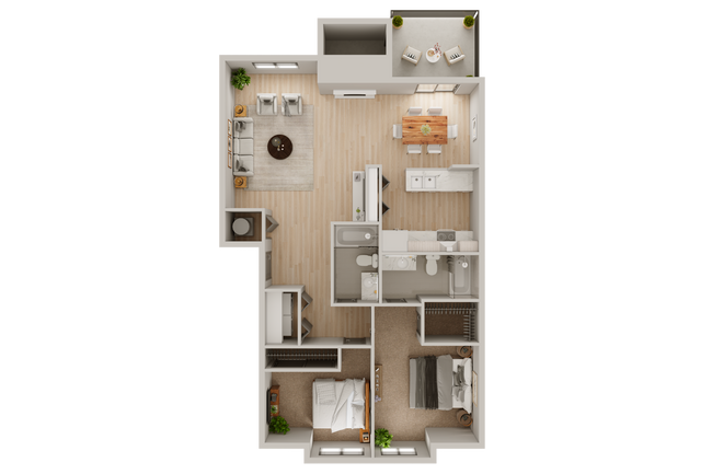 2X2 224 floor plan