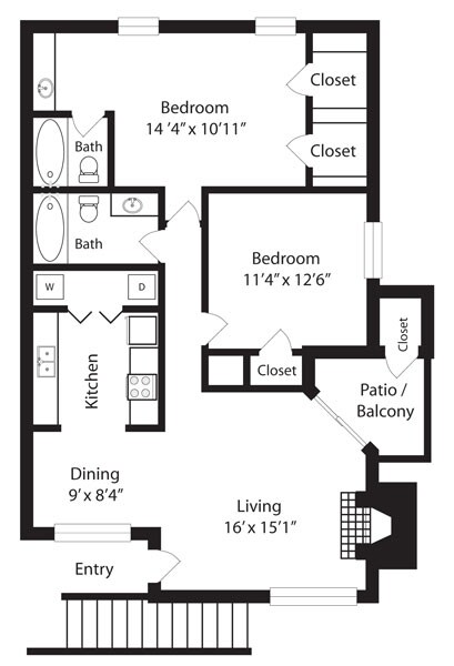 Unit 7642 7633 floor plan