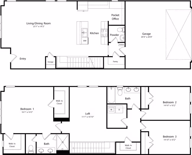 Unit 17-708 17-708 floor plan