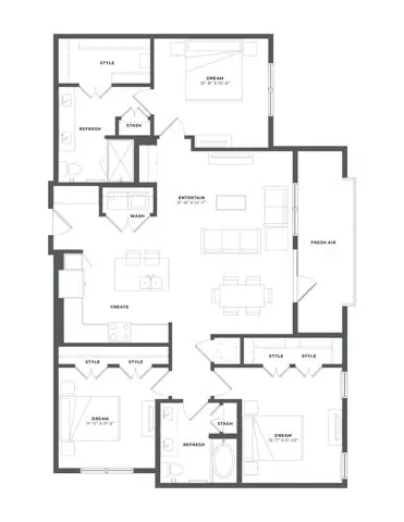 Unit 2-2341 1-1327 floor plan