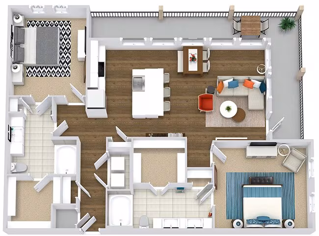 Unit 1410 13104 floor plan