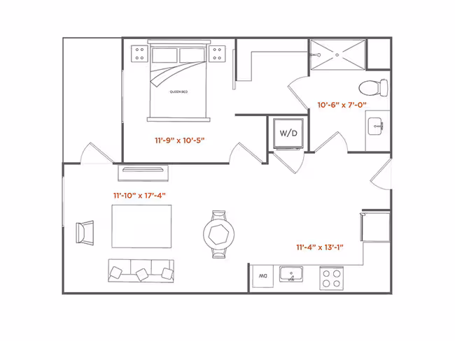 1x1-731 B345 floor plan