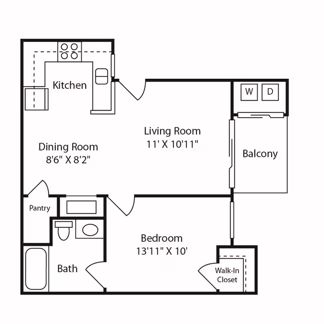 1x1 K102 floor plan