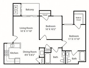 2x2 K110 floor plan