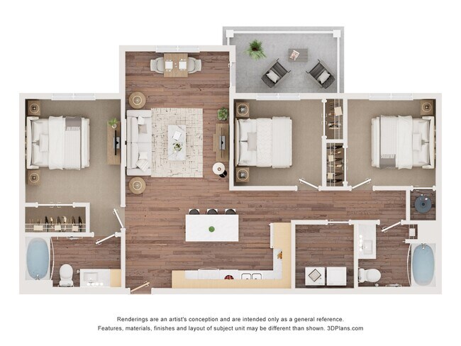 3A 2-206 floor plan