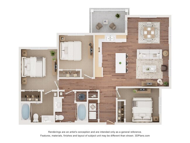 3B 1-301 floor plan