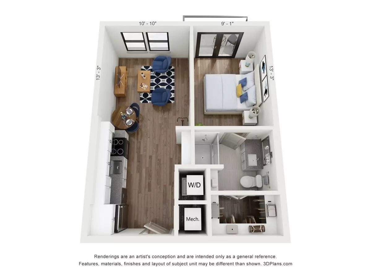 Unit 417 410 floor plan