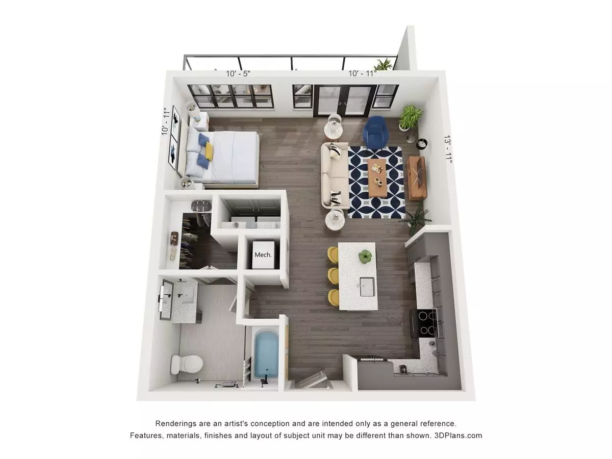 Unit 419 575 floor plan