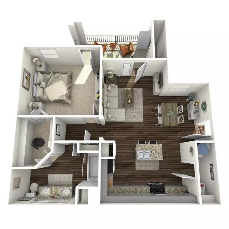 1 Bed • 1 Bath 915 floor plan