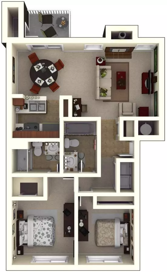 Residence 3 Luxury 108 108 floor plan