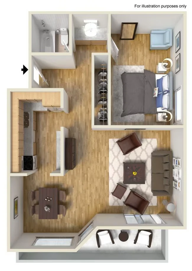 1E floor plan