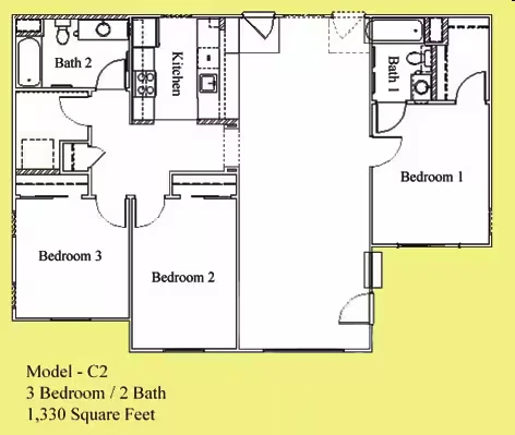 3x2 floor plan